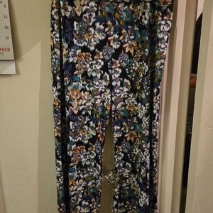 Brand New Robert Louis Floral Wide Leg Jumpsuit - Blue, Green, Brown